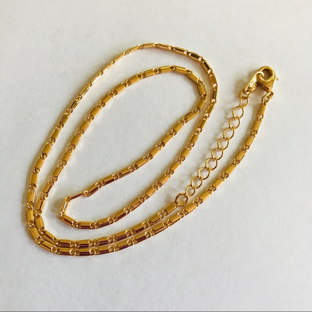 new gold filled unisex initial necklace w. Pendant - Picture 5 of 8